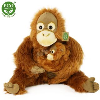 Obrázek z Orangutan s mládětem plyš 28cm  